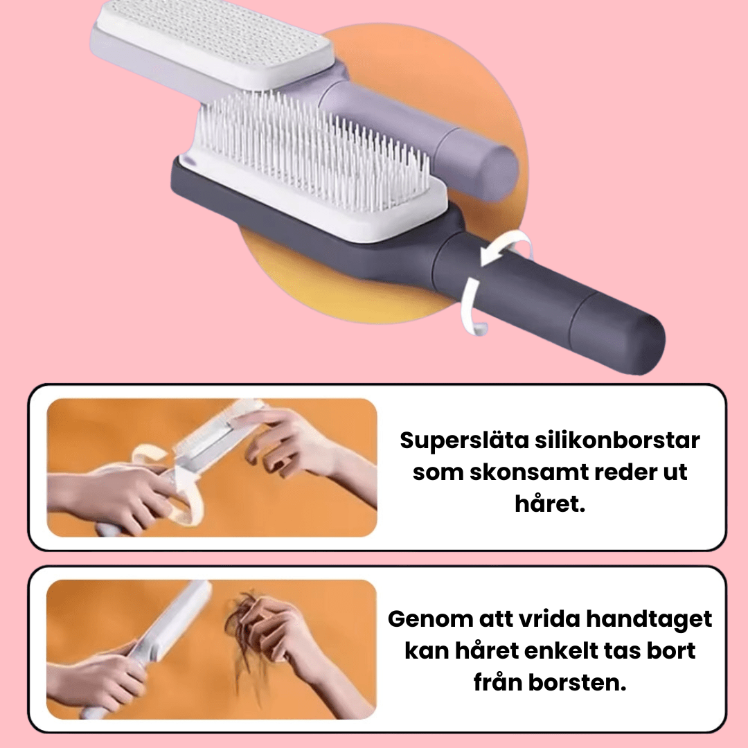 TwisClean™ - Ergonomisk och Lättstädad Hårborste