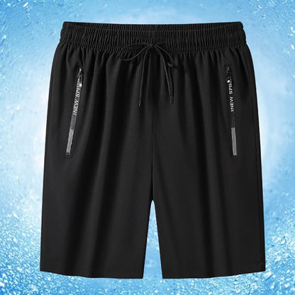 Leo™ - Snabbtorkande Ice Silk Shorts Med Dragkedjefickor Unisex