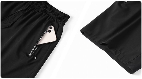 Leo™ - Snabbtorkande Ice Silk Shorts Med Dragkedjefickor Unisex