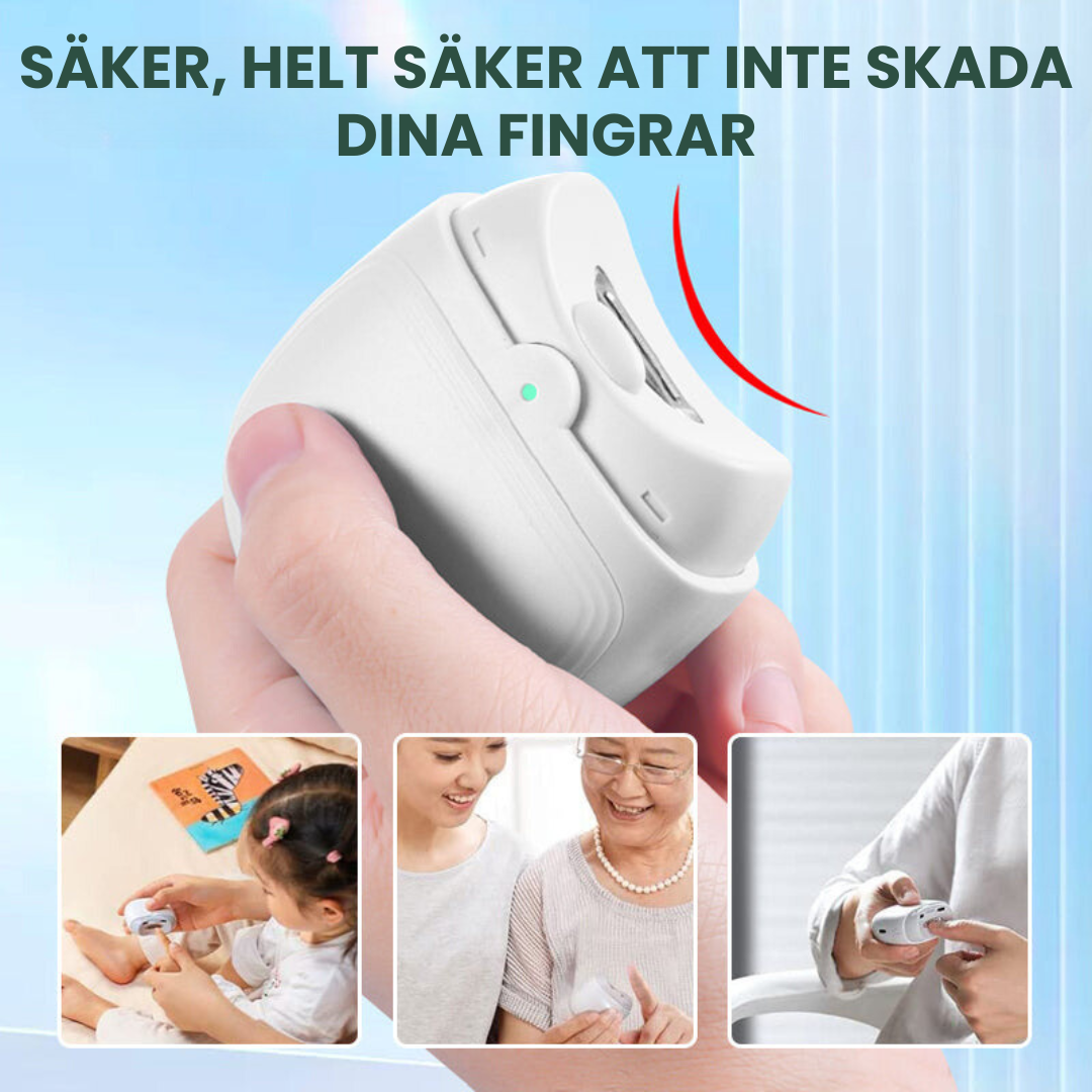 ClipMate™ - Uppladdningsbara Mini Elektriska Nagelklippare Med Ljus