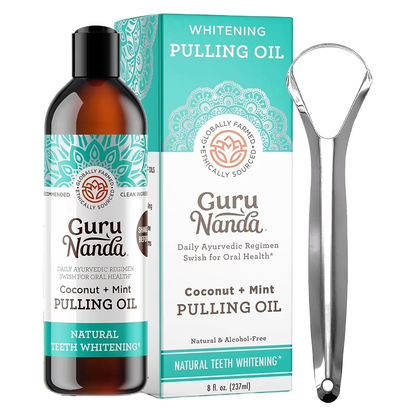 Guru Nanda™ - Naturlig Munhygien Munskölj Med Kokosolja Och Mynta