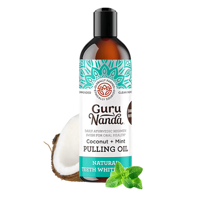 Guru Nanda™ - Naturlig Munhygien Munskölj Med Kokosolja Och Mynta