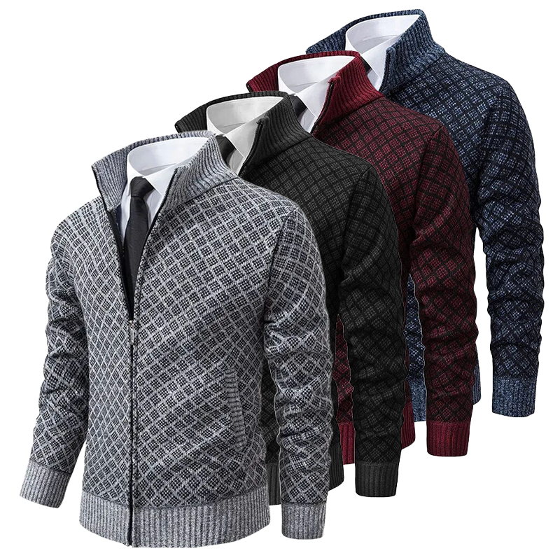 Capsten™ - Elegant Stickad Cardigan Varm och Snygg